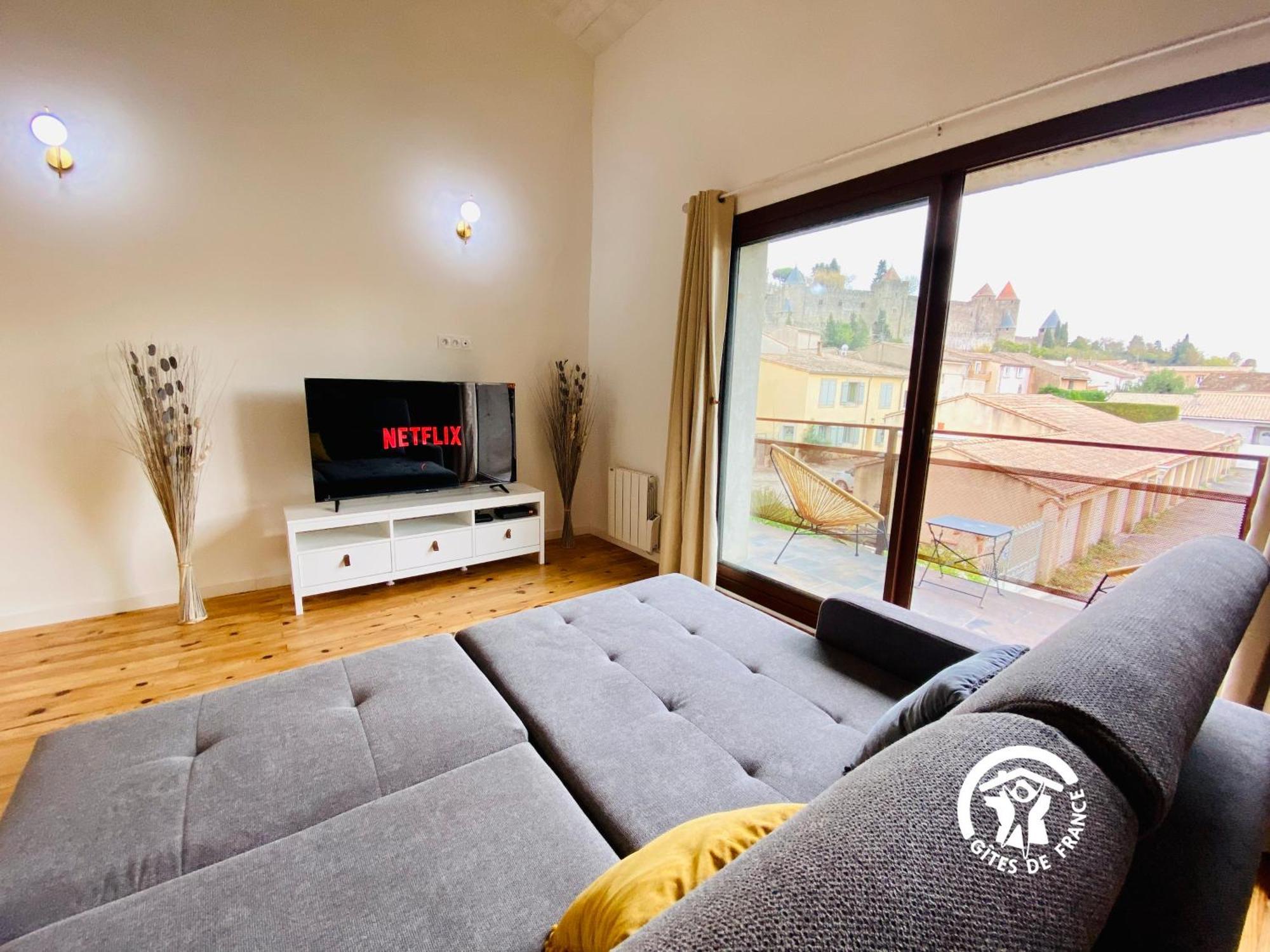 Loft Cocon Climatise - Imprenable Vue Sur Le Chateau Comtal Каркасон Екстериор снимка